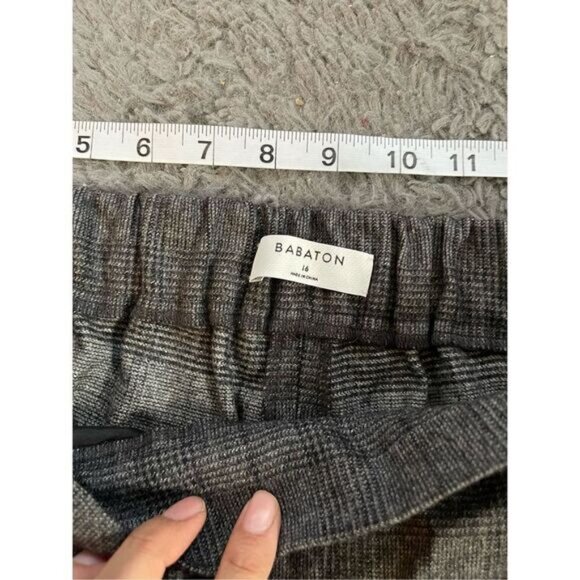 NWT aritzia babaton wool cashmere plaid Conan pants 16‎ - Picture 6 of 10